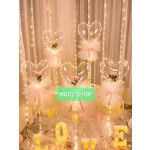 Globos led con rosa y luz parpadeante